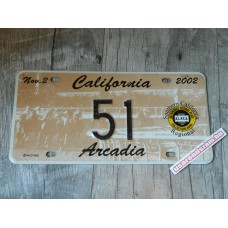 California - Arcadia - 2002 - A.L.P.C.A. - Rendszámgyűjtők egyesülete
